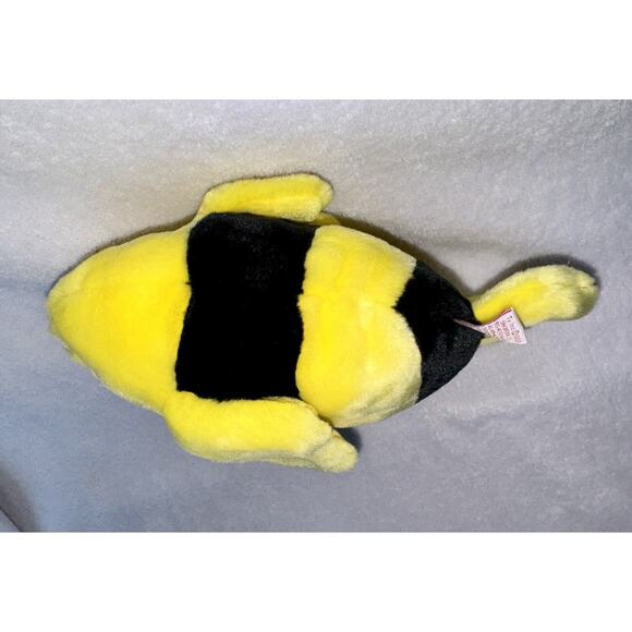 Ty Beanie Buddies Collection Bubbles The Fish Yellow/Black 1998 MWMT - Picture 5 of 7